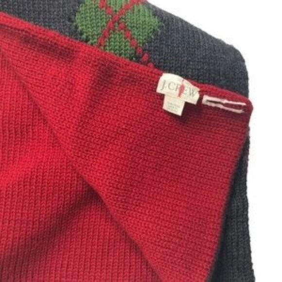 Vintage J.Crew Argyle Reversible Wool Scarf - Picture 3 of 4